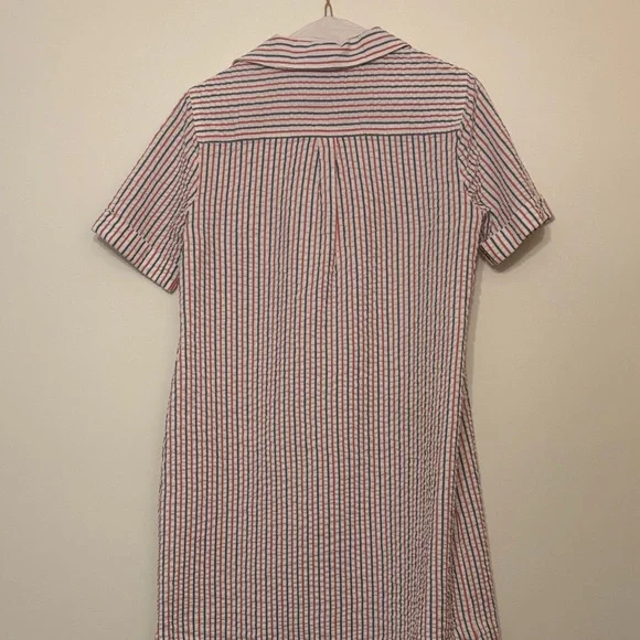 Red, White and Blue Striped Seersucker Dress - Picture 3 of 8